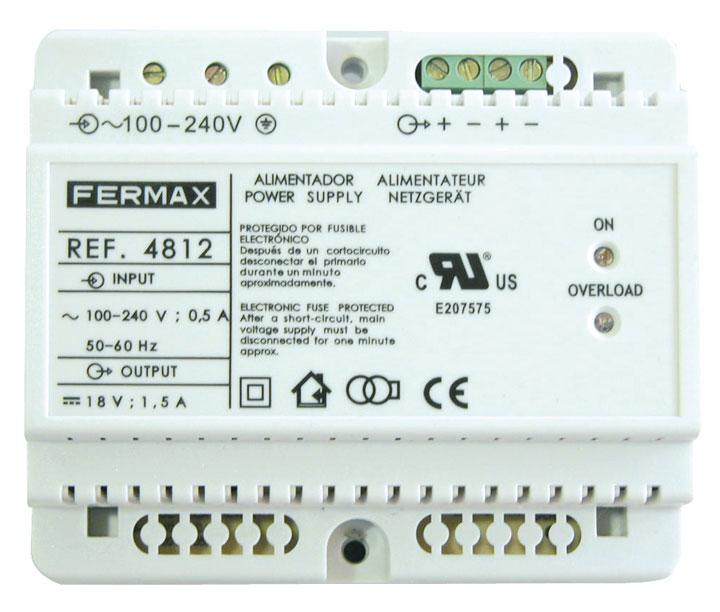 P.S.U. DIN6 100-240VAC/18VDC-1,5A