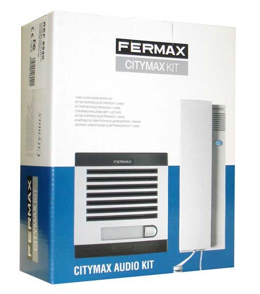 KIT PORTIER CITYMAX 1BP POSTE BL 230V