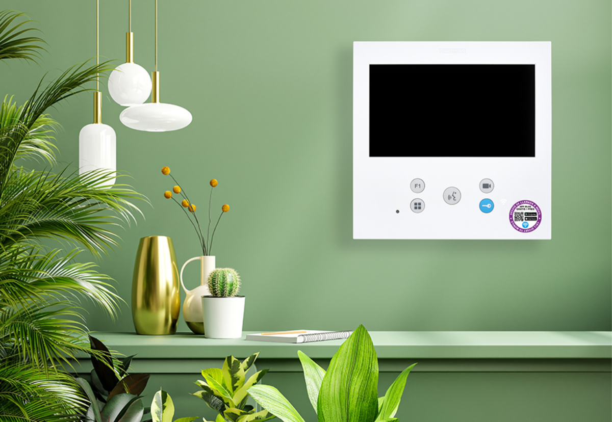 We put a QR sticker on our WiFi monitors